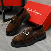 Cheap Salvatore Ferragamo Leather Shoes For Men #1392097 Replica Wholesale [$112.00 USD] [ITEM#1392097] on Replica Salvatore Ferragamo Leather Shoes