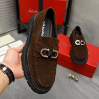 Cheap Salvatore Ferragamo Leather Shoes For Men #1392097 Replica Wholesale [$112.00 USD] [ITEM#1392097] on Replica Salvatore Ferragamo Leather Shoes