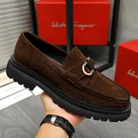 Cheap Salvatore Ferragamo Leather Shoes For Men #1392097 Replica Wholesale [$112.00 USD] [ITEM#1392097] on Replica Salvatore Ferragamo Leather Shoes
