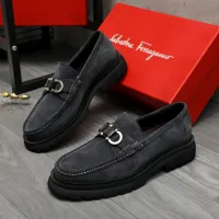 Cheap Salvatore Ferragamo Leather Shoes For Men #1392098 Replica Wholesale [$112.00 USD] [ITEM#1392098] on Replica Salvatore Ferragamo Leather Shoes