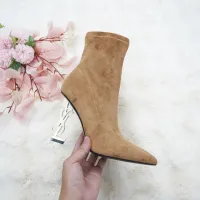 Cheap Yves Saint Laurent YSL Boots For Women #1392761 Replica Wholesale [$118.00 USD] [ITEM#1392761] on Replica Yves Saint Laurent YSL Boots