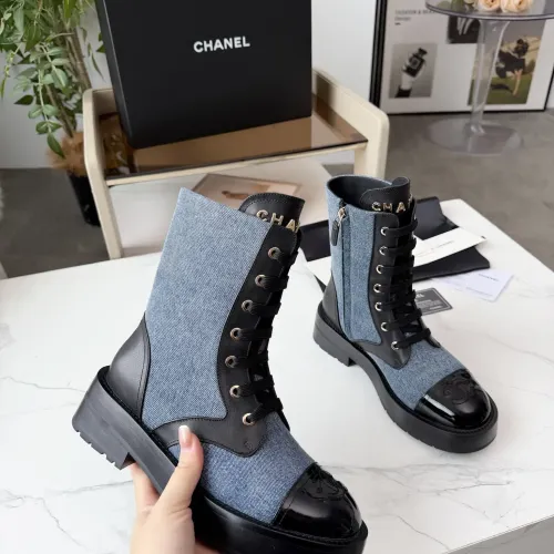 Cheap Chanel Boots For Women #1393051 Replica Wholesale [$122.00 USD] [ITEM#1393051] on Replica Chanel Boots