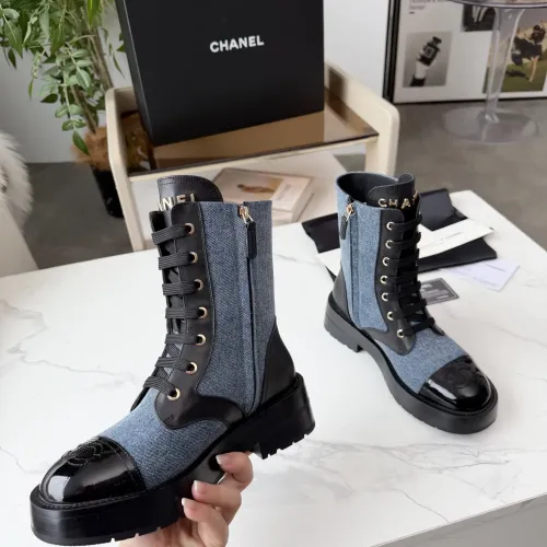 Cheap Chanel Boots For Women #1393051 Replica Wholesale [$122.00 USD] [ITEM#1393051] on Replica Chanel Boots