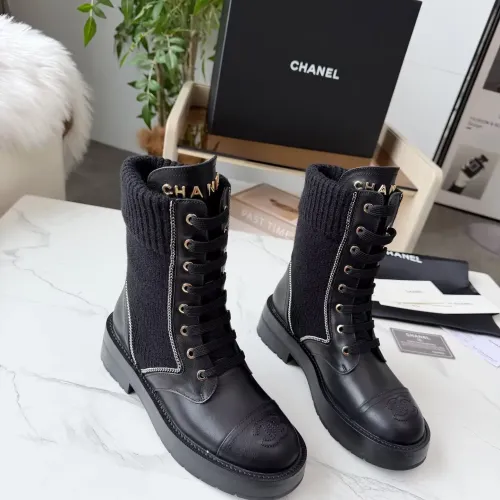 Cheap Chanel Boots For Women #1393052 Replica Wholesale [$122.00 USD] [ITEM#1393052] on Replica Chanel Boots
