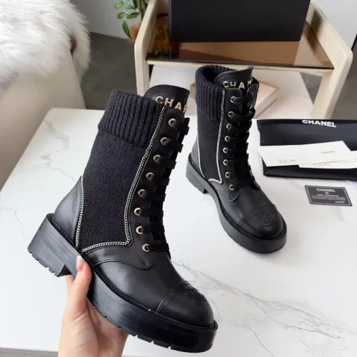 Cheap Chanel Boots For Women #1393052 Replica Wholesale [$122.00 USD] [ITEM#1393052] on Replica Chanel Boots