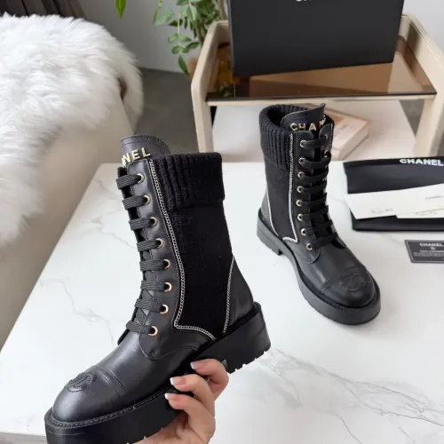 Cheap Chanel Boots For Women #1393052 Replica Wholesale [$122.00 USD] [ITEM#1393052] on Replica Chanel Boots