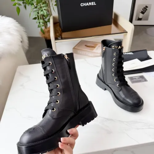 Cheap Chanel Boots For Women #1393053 Replica Wholesale [$122.00 USD] [ITEM#1393053] on Replica Chanel Boots