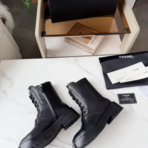 Cheap Chanel Boots For Women #1393053 Replica Wholesale [$122.00 USD] [ITEM#1393053] on Replica Chanel Boots