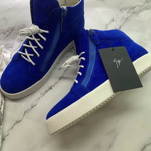 Cheap Giuseppe Zanotti High Tops Shoes For Women #1393129 Replica Wholesale [$100.00 USD] [ITEM#1393129] on Replica Giuseppe Zanotti High Tops Shoes