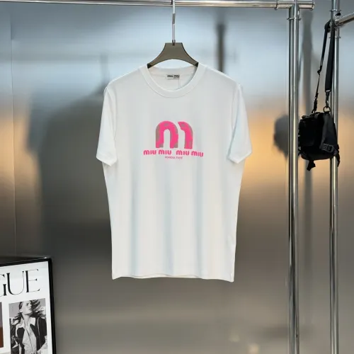 Cheap MIU MIU T-Shirts Short Sleeved For Men #1393607 Replica Wholesale [$80.00 USD] [ITEM#1393607] on Replica MIU MIU T-Shirts