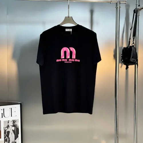 Cheap MIU MIU T-Shirts Short Sleeved For Men #1393609 Replica Wholesale [$80.00 USD] [ITEM#1393609] on Replica MIU MIU T-Shirts