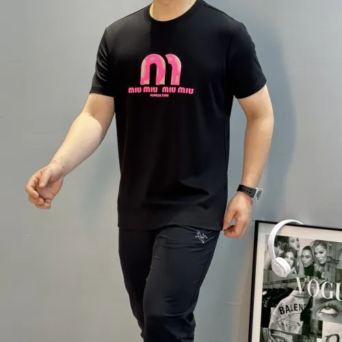 Cheap MIU MIU T-Shirts Short Sleeved For Men #1393609 Replica Wholesale [$80.00 USD] [ITEM#1393609] on Replica MIU MIU T-Shirts