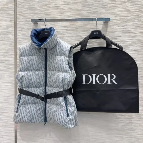 Cheap Christian Dior Down Feather Coat Sleeveless For Women #1395970 Replica Wholesale [$108.00 USD] [ITEM#1395970] on Replica Christian Dior Down Feather Coat
