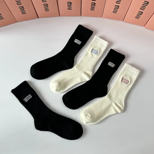 Cheap MIU MIU Socks #1396425 Replica Wholesale [$29.00 USD] [ITEM#1396425] on Replica MIU MIU Socks