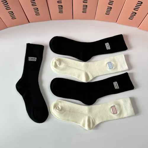 Cheap MIU MIU Socks #1396425 Replica Wholesale [$29.00 USD] [ITEM#1396425] on Replica MIU MIU Socks