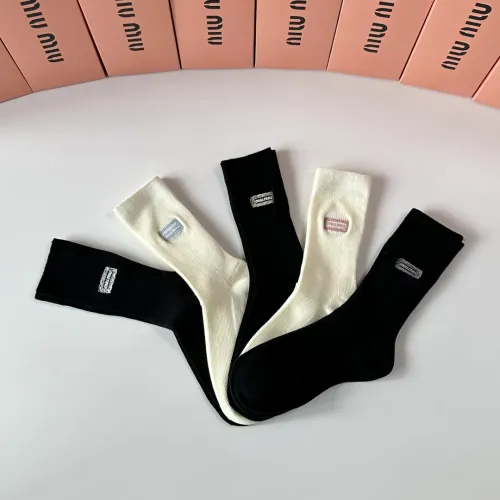Cheap MIU MIU Socks #1396425 Replica Wholesale [$29.00 USD] [ITEM#1396425] on Replica MIU MIU Socks