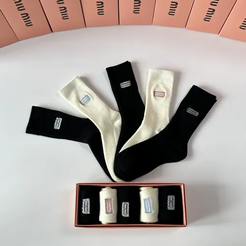 Cheap MIU MIU Socks #1396425 Replica Wholesale [$29.00 USD] [ITEM#1396425] on Replica MIU MIU Socks
