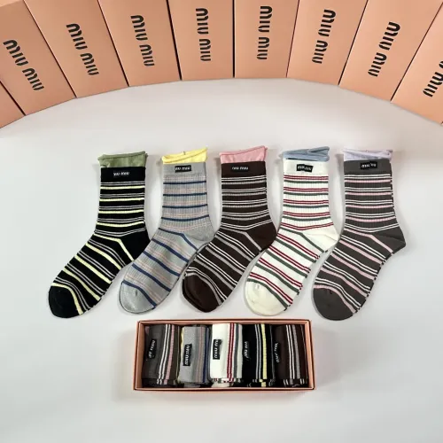 Cheap MIU MIU Socks #1396427 Replica Wholesale [$32.00 USD] [ITEM#1396427] on Replica MIU MIU Socks