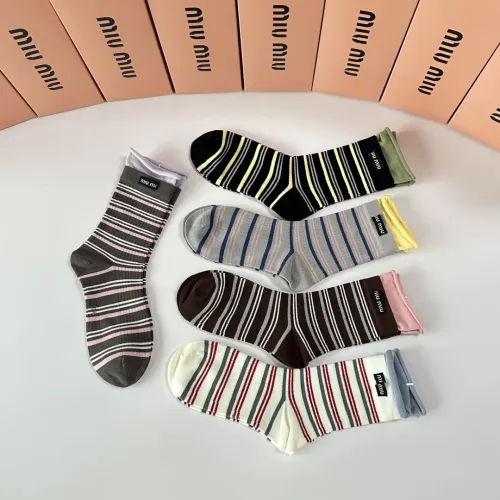 Cheap MIU MIU Socks #1396427 Replica Wholesale [$32.00 USD] [ITEM#1396427] on Replica MIU MIU Socks