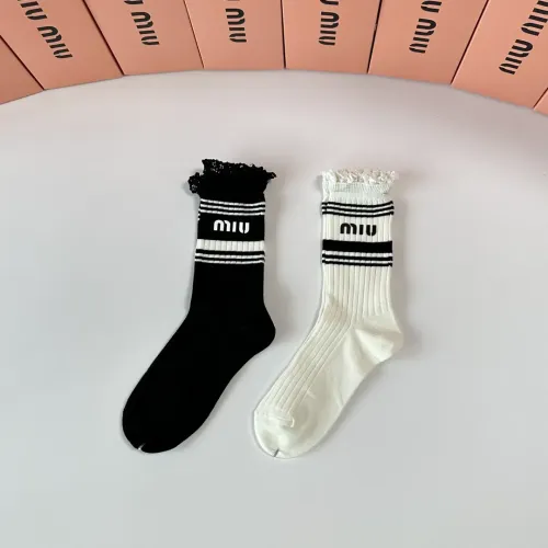 Cheap MIU MIU Socks #1396436 Replica Wholesale [$29.00 USD] [ITEM#1396436] on Replica MIU MIU Socks