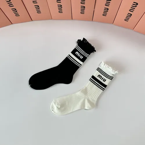 Cheap MIU MIU Socks #1396436 Replica Wholesale [$29.00 USD] [ITEM#1396436] on Replica MIU MIU Socks