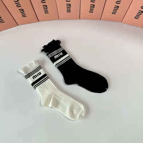Cheap MIU MIU Socks #1396436 Replica Wholesale [$29.00 USD] [ITEM#1396436] on Replica MIU MIU Socks