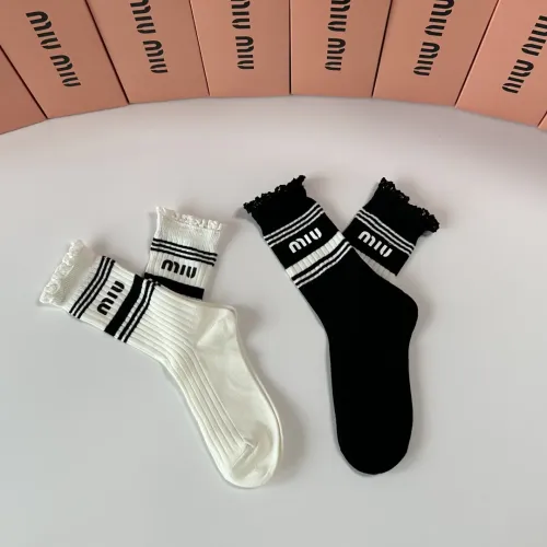 Cheap MIU MIU Socks #1396436 Replica Wholesale [$29.00 USD] [ITEM#1396436] on Replica MIU MIU Socks