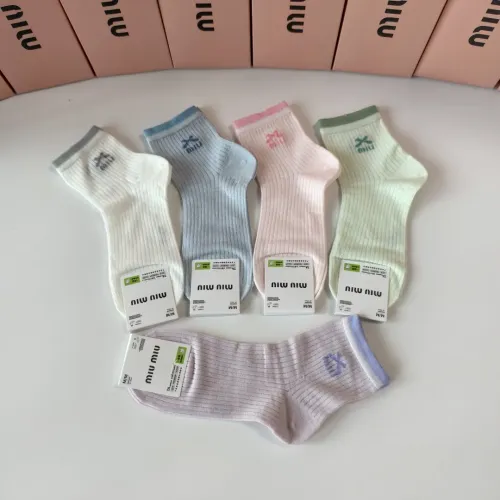 Cheap MIU MIU Socks #1397213 Replica Wholesale [$27.00 USD] [ITEM#1397213] on Replica MIU MIU Socks