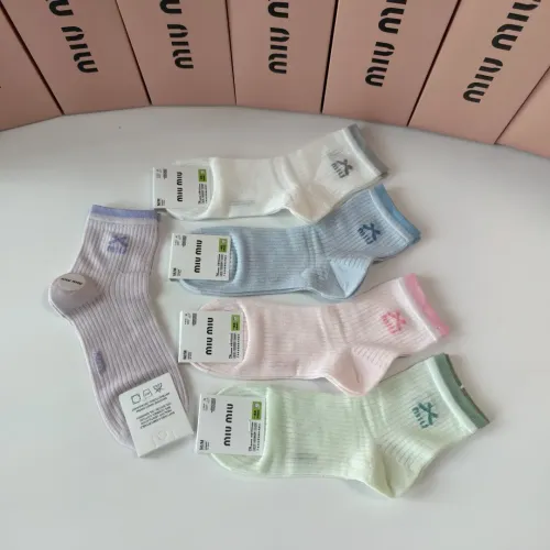 Cheap MIU MIU Socks #1397213 Replica Wholesale [$27.00 USD] [ITEM#1397213] on Replica MIU MIU Socks