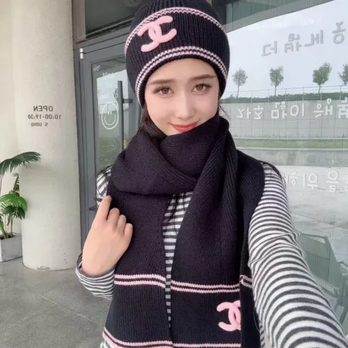 Cheap Chanel Hat and Scarf Set #1397237 Replica Wholesale [$45.00 USD] [ITEM#1397237] on Replica Chanel Hat and Scarf and Glove Set