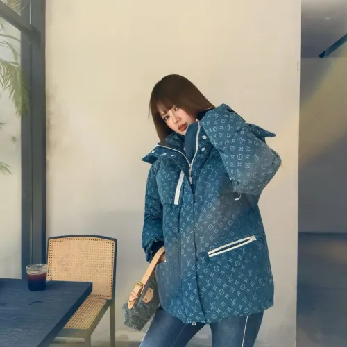 Cheap Louis Vuitton LV Down Feather Coat Long Sleeved For Women #1397744 Replica Wholesale [$247.93 USD] [ITEM#1397744] on Replica Louis Vuitton LV Down Feather Coat