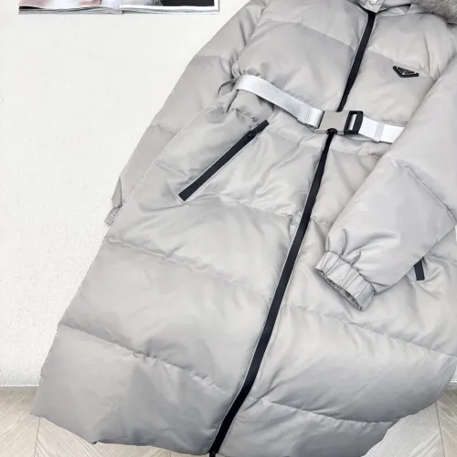 Cheap Prada Down Feather Coat Long Sleeved For Women #1398838 Replica Wholesale [$247.93 USD] [ITEM#1398838] on Replica Prada Down Feather Coat