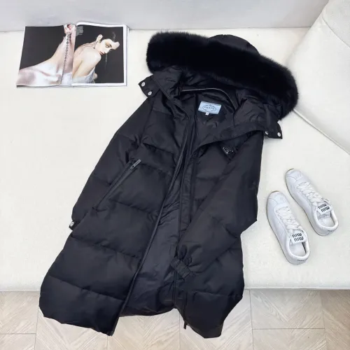 Cheap Prada Down Feather Coat Long Sleeved For Women #1398840 Replica Wholesale [$247.93 USD] [ITEM#1398840] on Replica Prada Down Feather Coat