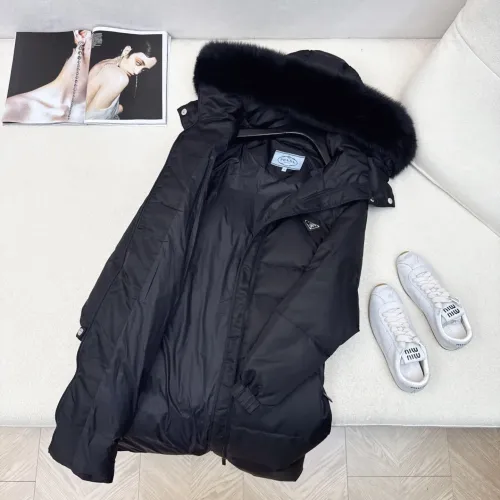 Cheap Prada Down Feather Coat Long Sleeved For Women #1398840 Replica Wholesale [$247.93 USD] [ITEM#1398840] on Replica Prada Down Feather Coat