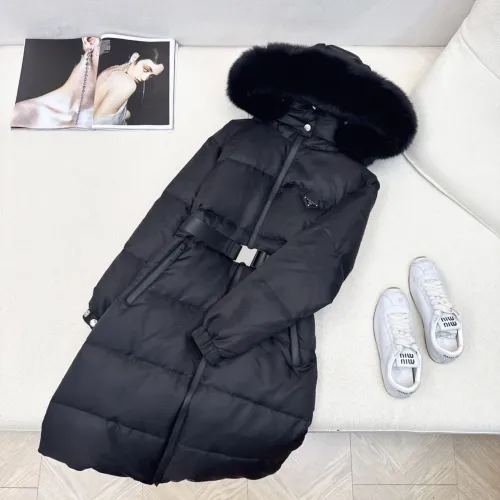 Cheap Prada Down Feather Coat Long Sleeved For Women #1398840 Replica Wholesale [$247.93 USD] [ITEM#1398840] on Replica Prada Down Feather Coat