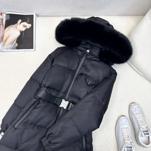 Cheap Prada Down Feather Coat Long Sleeved For Women #1398840 Replica Wholesale [$247.93 USD] [ITEM#1398840] on Replica Prada Down Feather Coat