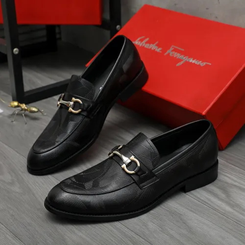 Cheap Salvatore Ferragamo Leather Shoes For Men #1399115 Replica Wholesale [$82.00 USD] [ITEM#1399115] on Replica Salvatore Ferragamo Leather Shoes