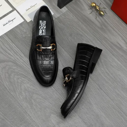 Cheap Salvatore Ferragamo Leather Shoes For Men #1399117 Replica Wholesale [$82.00 USD] [ITEM#1399117] on Replica Salvatore Ferragamo Leather Shoes