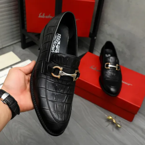 Cheap Salvatore Ferragamo Leather Shoes For Men #1399117 Replica Wholesale [$82.00 USD] [ITEM#1399117] on Replica Salvatore Ferragamo Leather Shoes