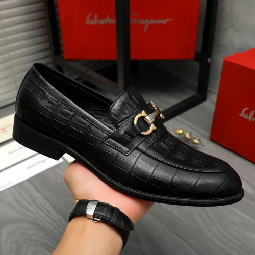 Cheap Salvatore Ferragamo Leather Shoes For Men #1399117 Replica Wholesale [$82.00 USD] [ITEM#1399117] on Replica Salvatore Ferragamo Leather Shoes