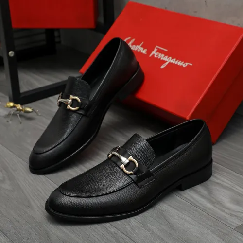 Cheap Salvatore Ferragamo Leather Shoes For Men #1399124 Replica Wholesale [$82.00 USD] [ITEM#1399124] on Replica Salvatore Ferragamo Leather Shoes