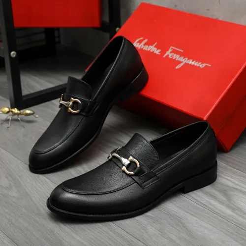 Cheap Salvatore Ferragamo Leather Shoes For Men #1399125 Replica Wholesale [$82.00 USD] [ITEM#1399125] on Replica Salvatore Ferragamo Leather Shoes