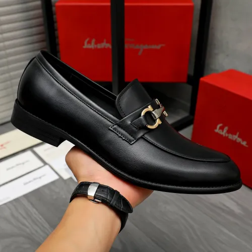 Cheap Salvatore Ferragamo Leather Shoes For Men #1399127 Replica Wholesale [$82.00 USD] [ITEM#1399127] on Replica Salvatore Ferragamo Leather Shoes