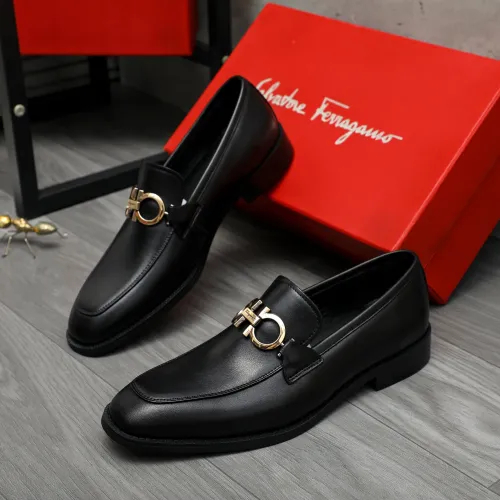 Cheap Salvatore Ferragamo Leather Shoes For Men #1399137 Replica Wholesale [$82.00 USD] [ITEM#1399137] on Replica Salvatore Ferragamo Leather Shoes