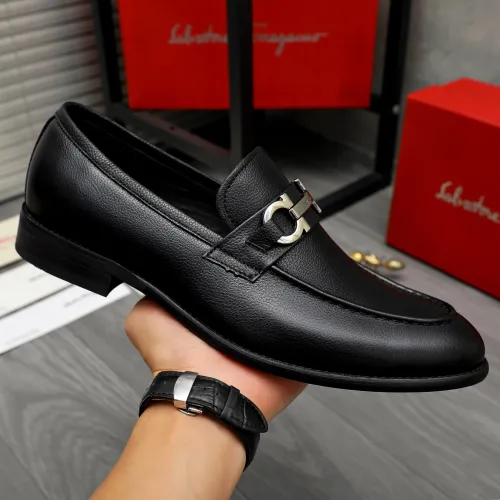 Cheap Salvatore Ferragamo Leather Shoes For Men #1399144 Replica Wholesale [$82.00 USD] [ITEM#1399144] on Replica Salvatore Ferragamo Leather Shoes