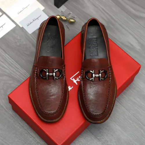 Cheap Salvatore Ferragamo Leather Shoes For Men #1399156 Replica Wholesale [$125.00 USD] [ITEM#1399156] on Replica Salvatore Ferragamo Leather Shoes