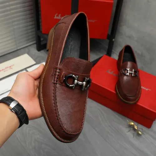 Cheap Salvatore Ferragamo Leather Shoes For Men #1399156 Replica Wholesale [$125.00 USD] [ITEM#1399156] on Replica Salvatore Ferragamo Leather Shoes