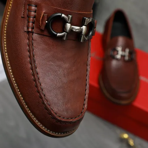 Cheap Salvatore Ferragamo Leather Shoes For Men #1399156 Replica Wholesale [$125.00 USD] [ITEM#1399156] on Replica Salvatore Ferragamo Leather Shoes