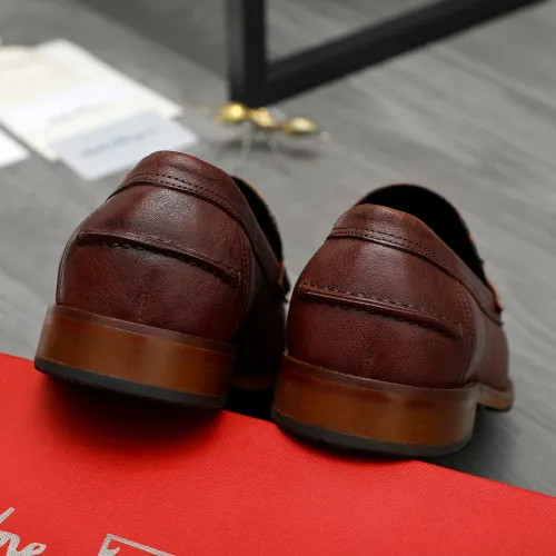 Cheap Salvatore Ferragamo Leather Shoes For Men #1399156 Replica Wholesale [$125.00 USD] [ITEM#1399156] on Replica Salvatore Ferragamo Leather Shoes