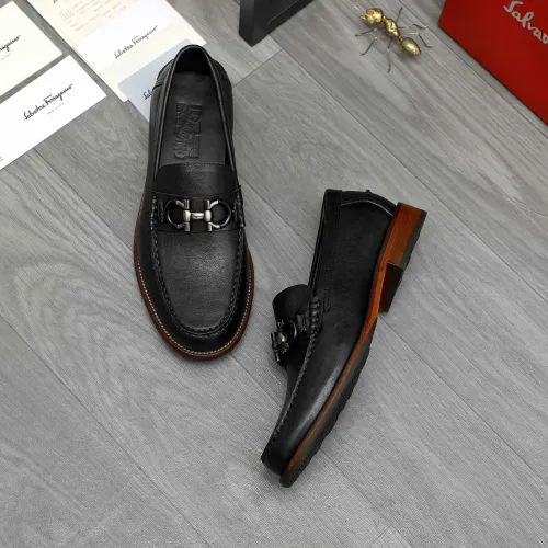 Cheap Salvatore Ferragamo Leather Shoes For Men #1399157 Replica Wholesale [$125.00 USD] [ITEM#1399157] on Replica Salvatore Ferragamo Leather Shoes